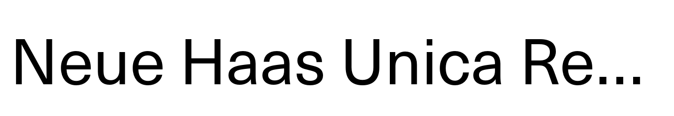 Neue Haas Unica Regular
